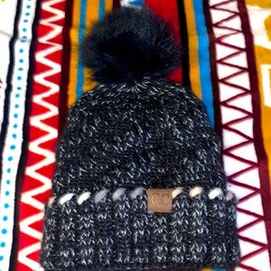 C.C beanie gray fluff inside